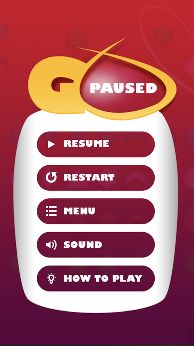 Pause overlay with Resume, Restart, Menu, Sound, and How to Play buttons.