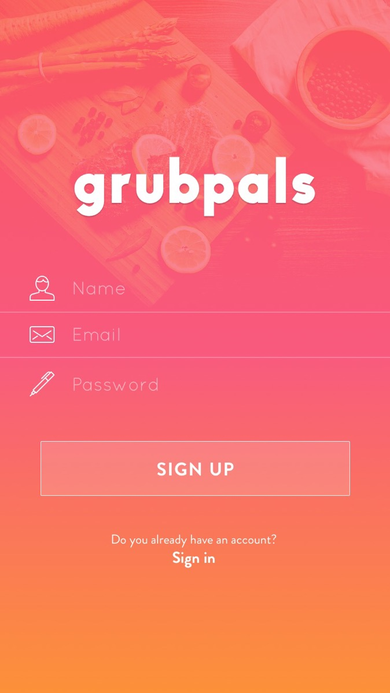 Grubpals Screen 01 Onboarding Signup