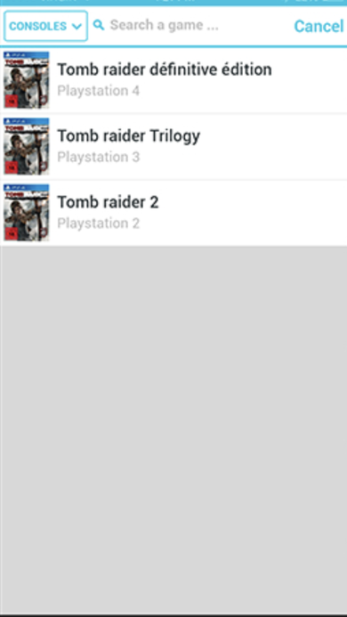 Gametogame Screen 05 Search Results