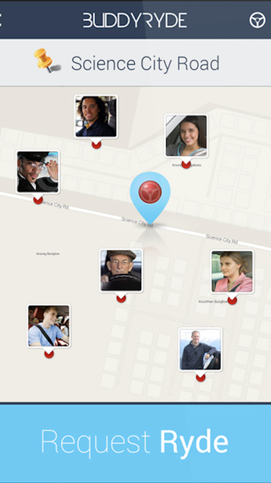Buddyryde Screen 02 Map Matching