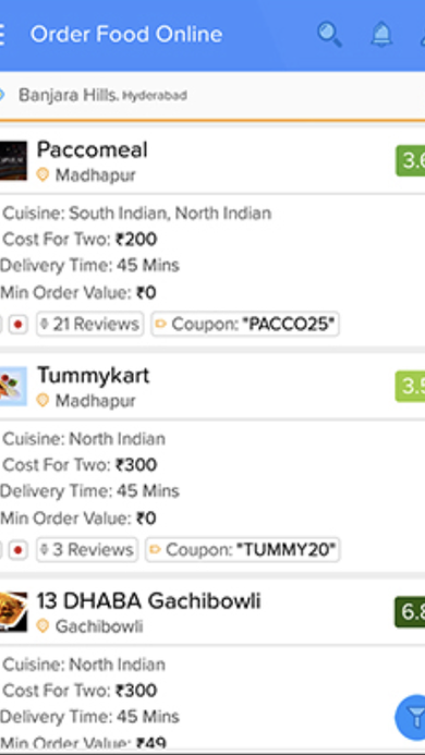 Behungry Screen 04 Restaurant List